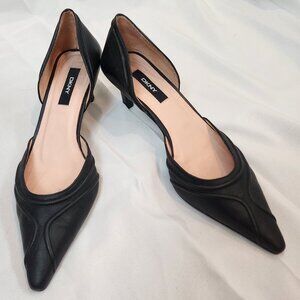 DKNY | Marcina Quilted Black Nappa Leather Pointed Toe Heels